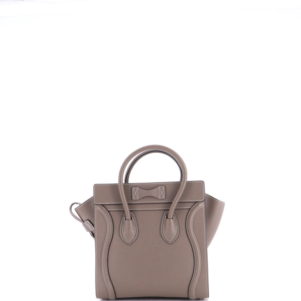 Celine Luggage Bag Grainy Leather Micro #268797C10B - Picture 3 of 7